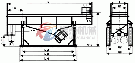 DZSF直線(xiàn)振動(dòng)篩外形尺寸圖